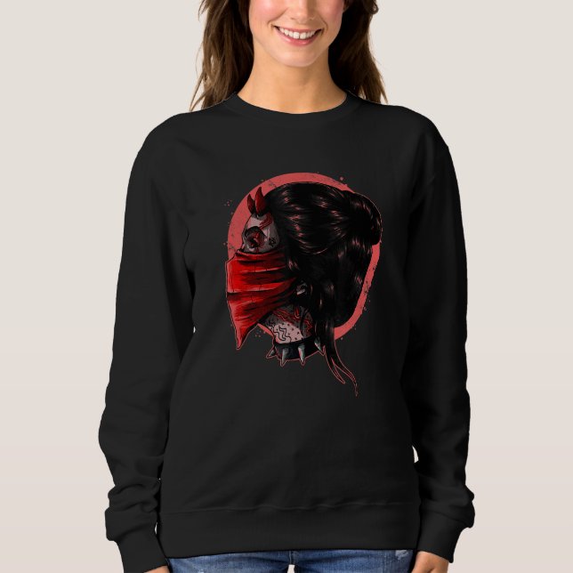 Emo Punk Demonic Girl Sweatshirt (Front)