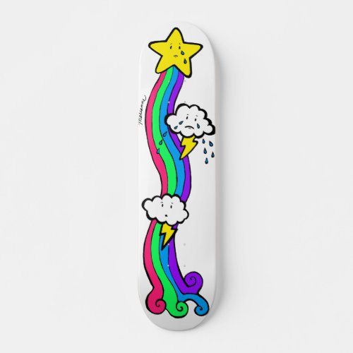 Emo Rainbow Custom Skateboard