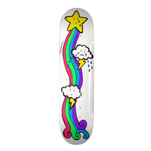 Emo Rainbow Custom Skateboard Deck