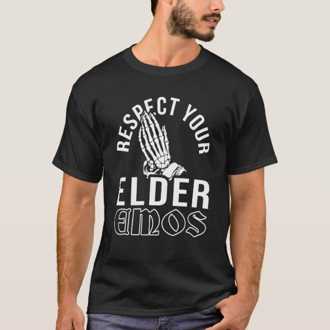 Emo Rock Respect Your Elder Emo y2k 2000s Emo Ska  T-Shirt (Front)