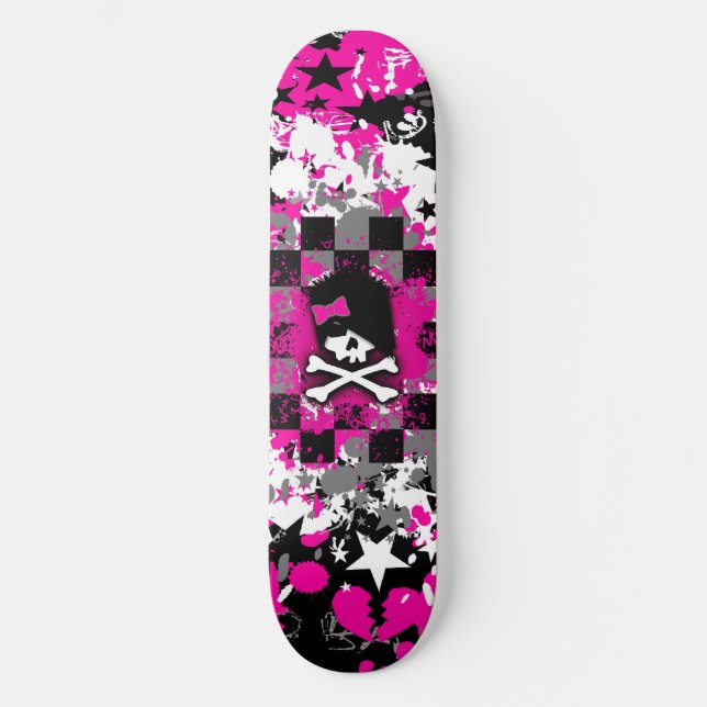 Emo Scene Girl Skateboard (Front)