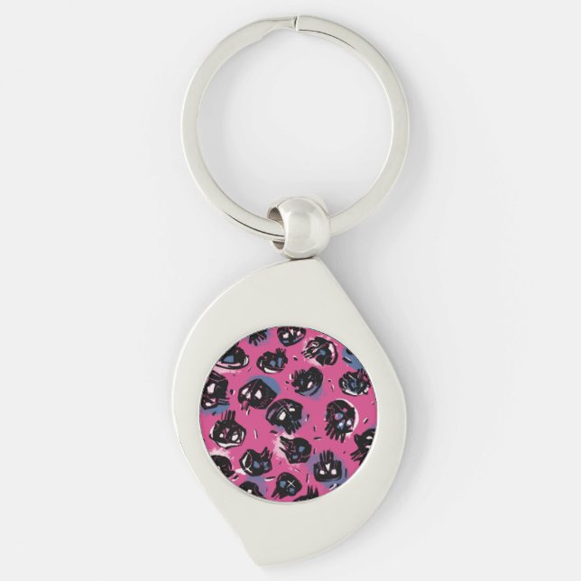 Emo scull Accessories Keychains & Lanyards (Front)