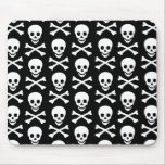 Emo Skull & Bones Pattern Mouse Pad