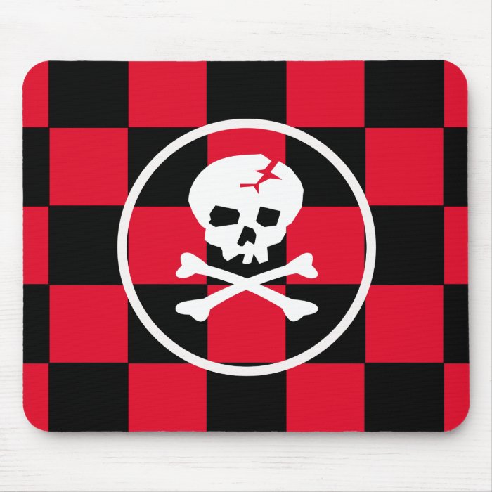 Emo Skull Checkers Mouse Mat