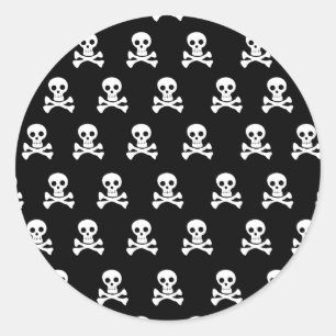 Emo Skulls - Emo Alternative Grunge Rock Punk Classic Round Sticker