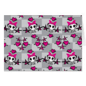 Emo Skulls Pattern Cards (Front Horizontal)
