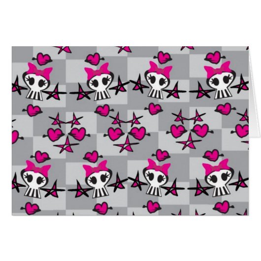 Emo Skulls Pattern Cards (Front Horizontal)