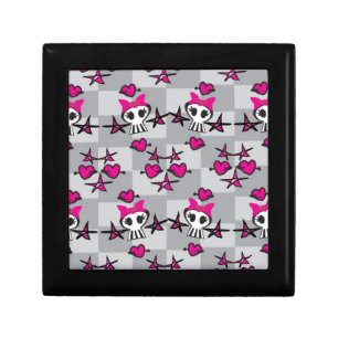 Emo Skulls Pattern Gift Box