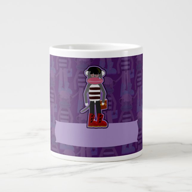 Emo Sockmonkey Large Coffee Mug (Front)