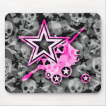 Emo Stars & Skulls Mouse Pad