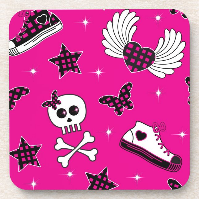 Emo Symbols Beverage Coaster (Front)