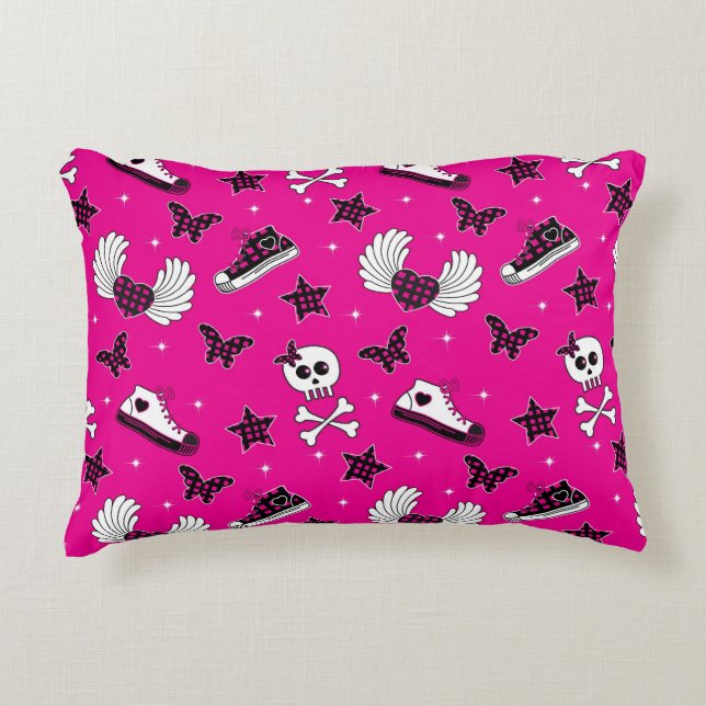 Emo Symbols Decorative Pillow (Front)