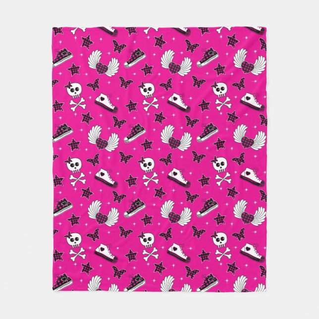 Emo Symbols Fleece Blanket (Front)