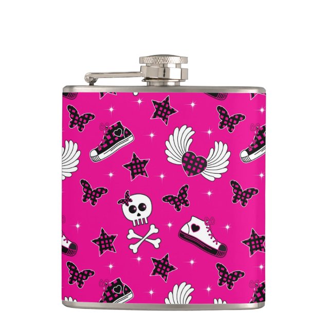 Emo Symbols Hip Flask (Front)