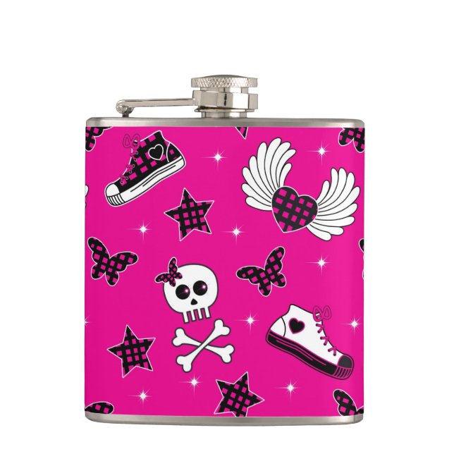 Emo Symbols Hip Flask (Front)