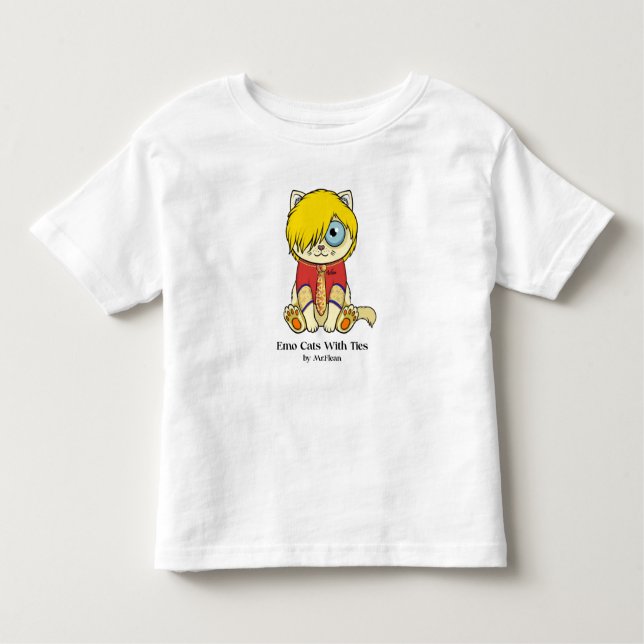 Emo The Cats With Ties Toddler T-shirt (Front)