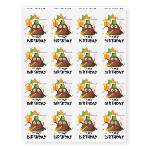 Emoji 5th Birthday Kids for Girls Funny Party Temporary Tattoos