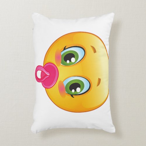 emoji accent pillow