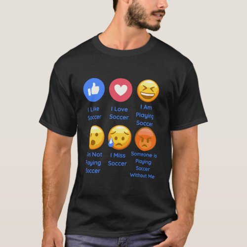Emoji Addicted To Soccer T_Shirt