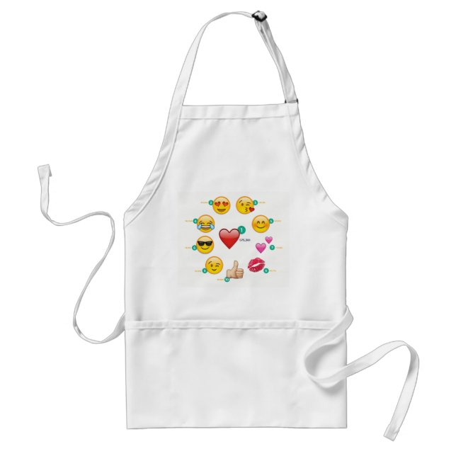 emoji adult apron (Front)