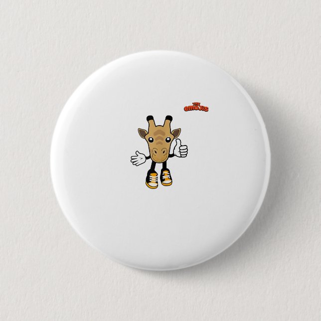 emoji animals giraffe thumb up  button (Front)