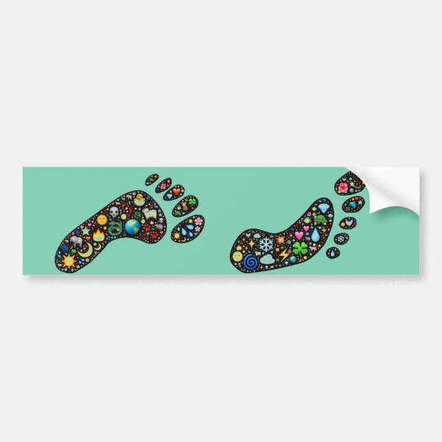 Emoji-art environmental footprint sticker (Front)