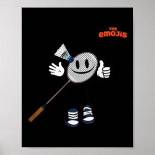 Emoji Badminton Sports Thumb Up  Poster