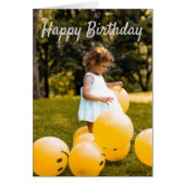 Emoji Balloons, Yellow Sunshine Birthday (Front)