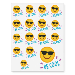 Emoji Be Cool Temporary Tattoos