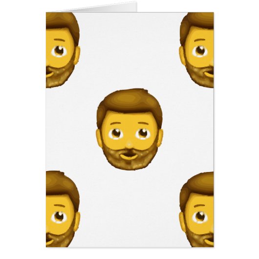 emoji bearded man cards (Front)