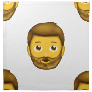emoji bearded man napkin
