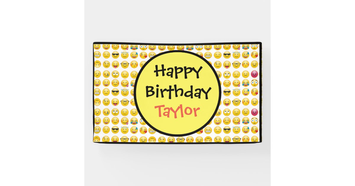 Emoji Birthday Banner | Zazzle