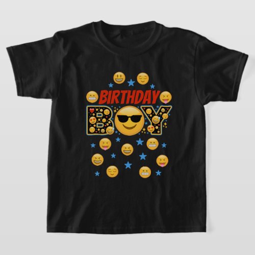 Emoji Birthday Boy smile face  T_Shirt