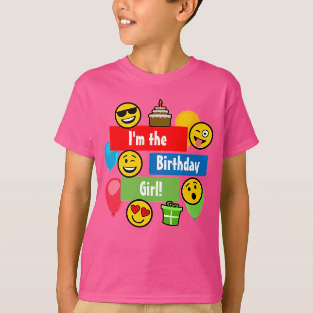 Emoji Birthday Girl T Shirt Zazzle