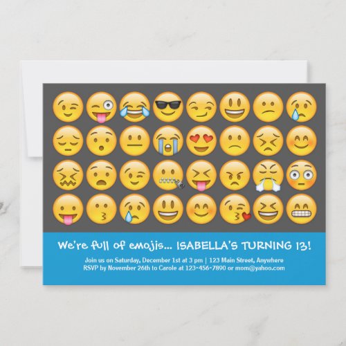 Emoji Birthday Invitation