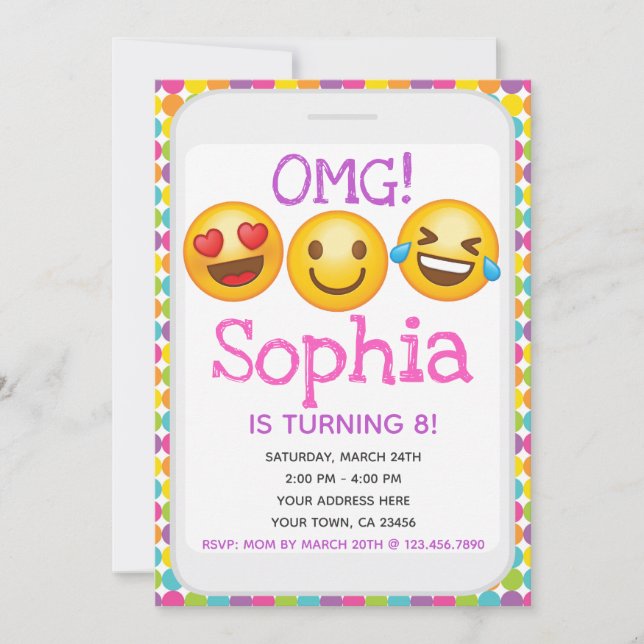 Emoji Birthday Invitation (Front)