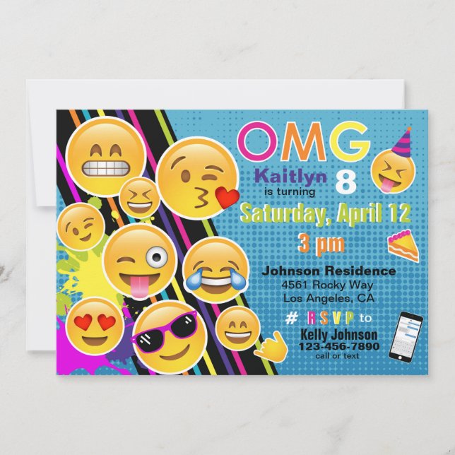 Emoji Birthday Invitation (Front)