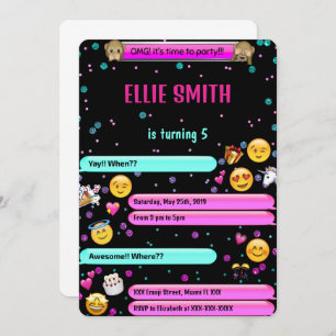 Emoji Birthday Invitation