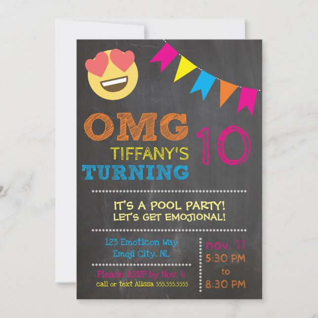 Emoji Birthday Invitation (Front)