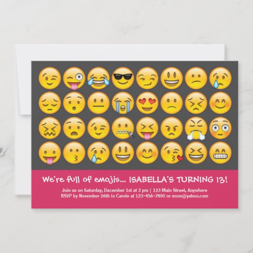 Emoji Birthday Invitation