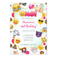 Emoji Birthday Invitation - Emoji Themed Invites