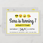 Emoji birthday party invitation (Front/Back)