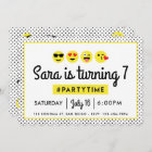 Emoji birthday party invitation