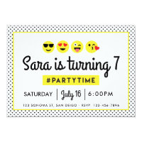 Emoji birthday party invitation