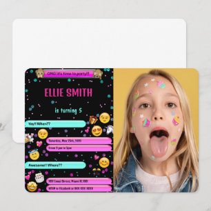 Emoji Birthday Photo Invitation