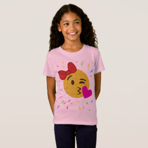 Emoji Birthday Shirt - Girl Heart Kiss
