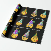 Emoji Birthday Wrapping Paper