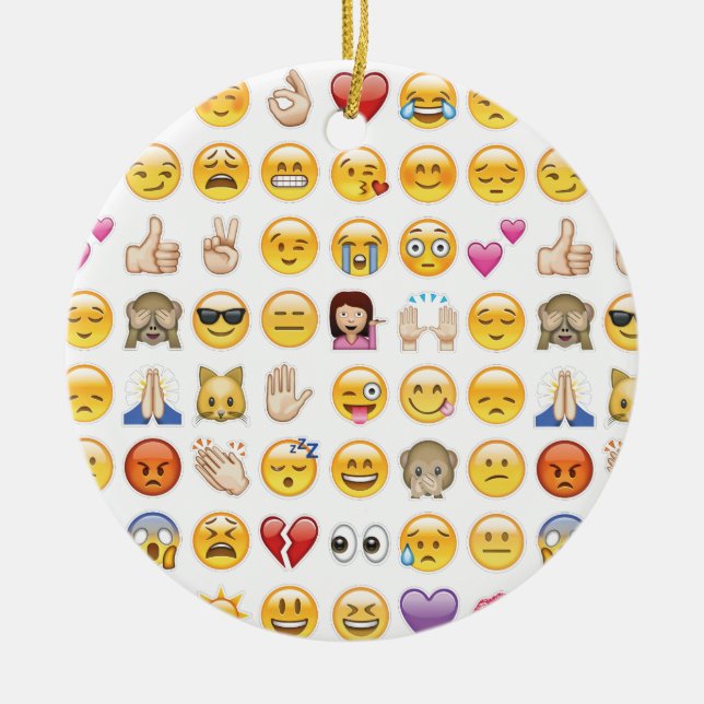emoji ceramic ornament (Front)