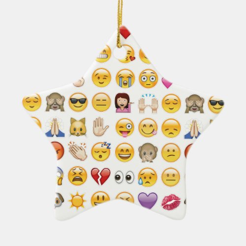 emoji ceramic ornament