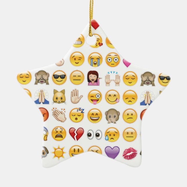 emoji ceramic ornament (Front)